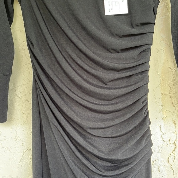 NWT Helmut Lang Women’s Twist Dress In Basalt Black,Side Slit,Size XS - Picture 5 of 14